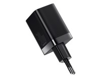 Cargador de pared Baseus Super Si PD 30W 1x USB-C 1x USB negro Cargador de pared Baseus Super Si PD 30W 1x USB-C 1x USB negro