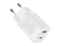 Baseus wall charger Super Si PD 30W 1x USB-C 1x USB white Baseus wall charger Super Si PD 30W 1x USB-C 1x USB white