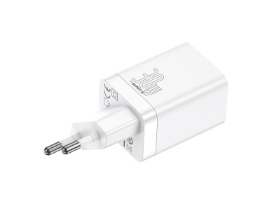 Cargador de pared Baseus Super Si PD 30W 1x USB-C 1x USB blanco