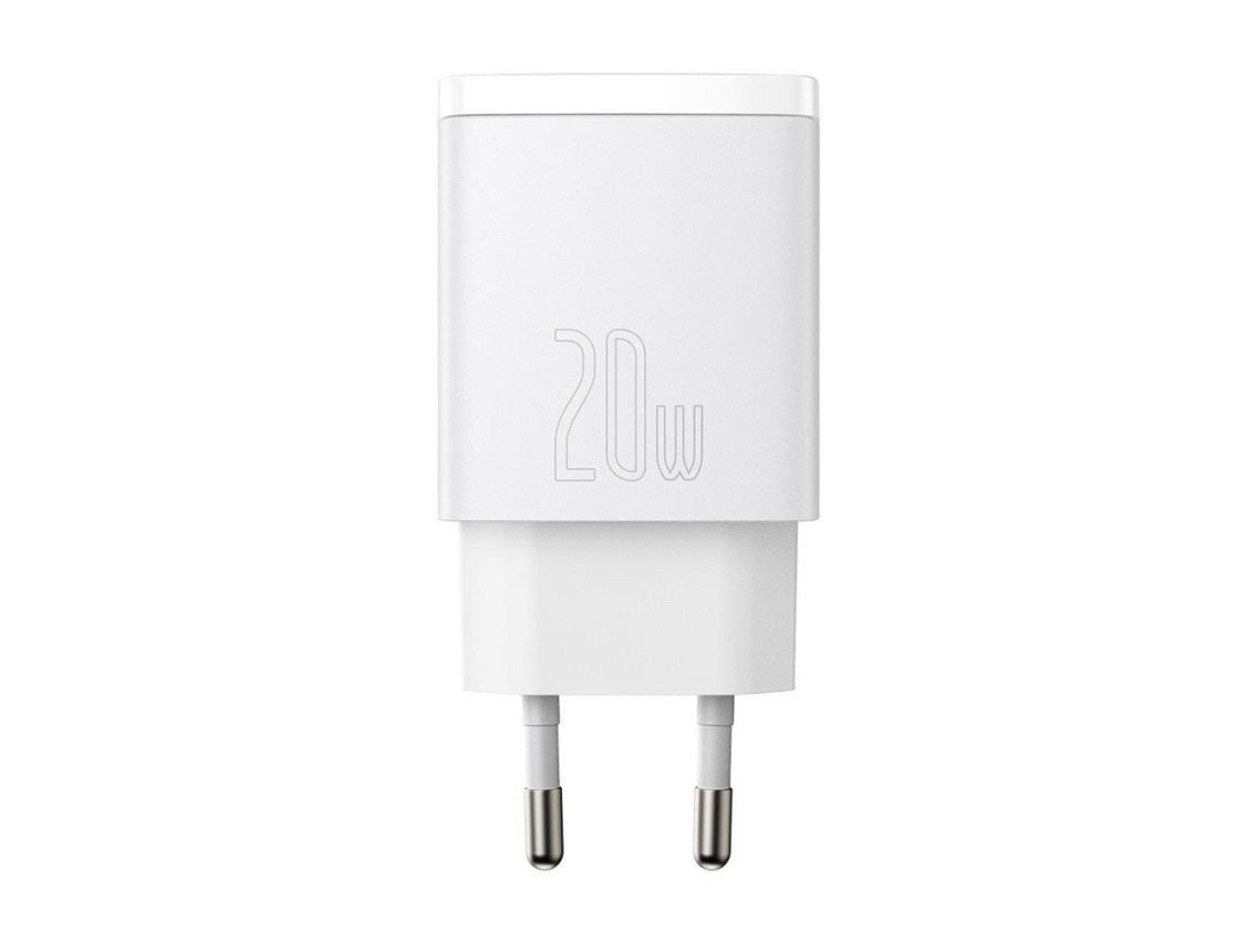 Baseus wall charger Compact PD 20W 1x USB-C 1x USB white