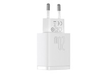 Baseus wall charger Compact PD 20W 1x USB-C 1x USB white