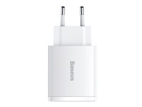 Cargador de pared Baseus Compact PD 30W 1x USB-C 2x USB blanco