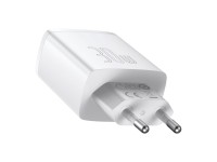 Baseus wall charger Compact PD 30W 1x USB-C 2x USB white