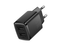 Cargador de pared Baseus Compact 2 x USB negro 10,5w
