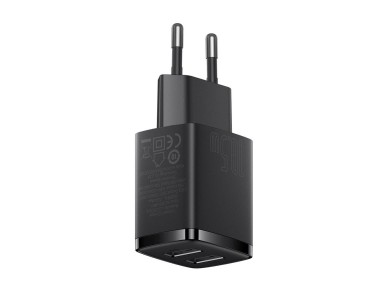 Cargador de pared Baseus Compact 2 x USB negro 10,5w