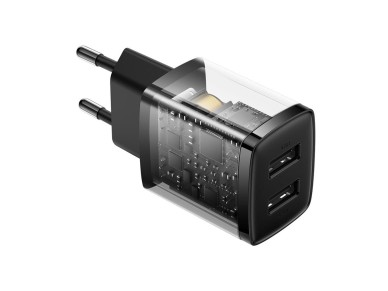 Cargador de pared Baseus Compact 2 x USB negro 10,5w