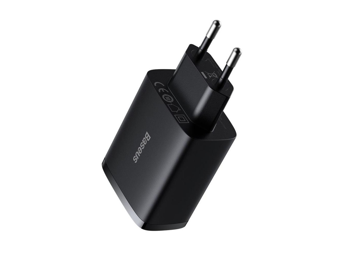 Baseus wall charger Compact 3 x USB black 17w