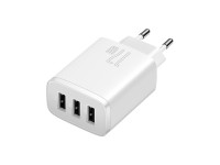 Baseus wall charger Compact 3 x USB white 17w Baseus wall charger Compact 3 x USB white 17w
