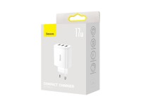 Baseus wall charger Compact 3 x USB white 17w Baseus wall charger Compact 3 x USB white 17w
