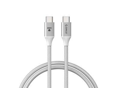 Orico 100W USB-C to USB-C charging cable (white) Orico 100W USB-C to USB-C charging cable (white)