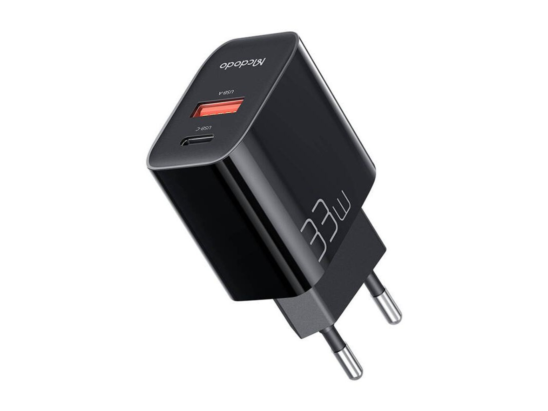 Carregador GaN 33W Mcdodo CH-0921 USB-C, USB-A (preto)
