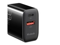 Carregador GaN 33W Mcdodo CH-0921 USB-C, USB-A (preto) Carregador GaN 33W Mcdodo CH-0921 USB-C, USB-A (preto)