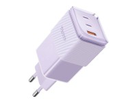 GaN 67W mains charger Mcdodo CH-1502 2x USB-C, USB-A (purple) GaN 67W mains charger Mcdodo CH-1502 2x USB-C, USB-A (purple)
