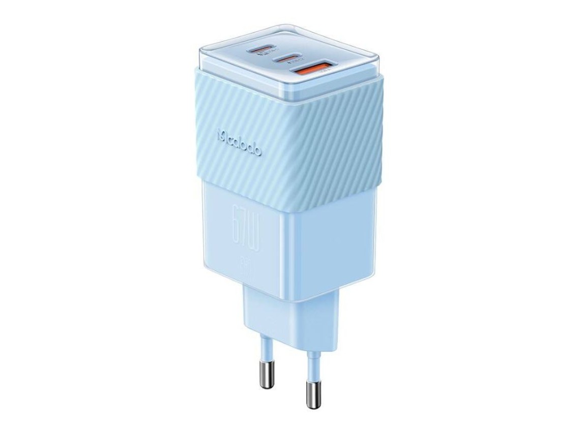 Carregador de rede GaN 67W Mcdodo CH-1503 2x USB-C, USB-A (azul)
