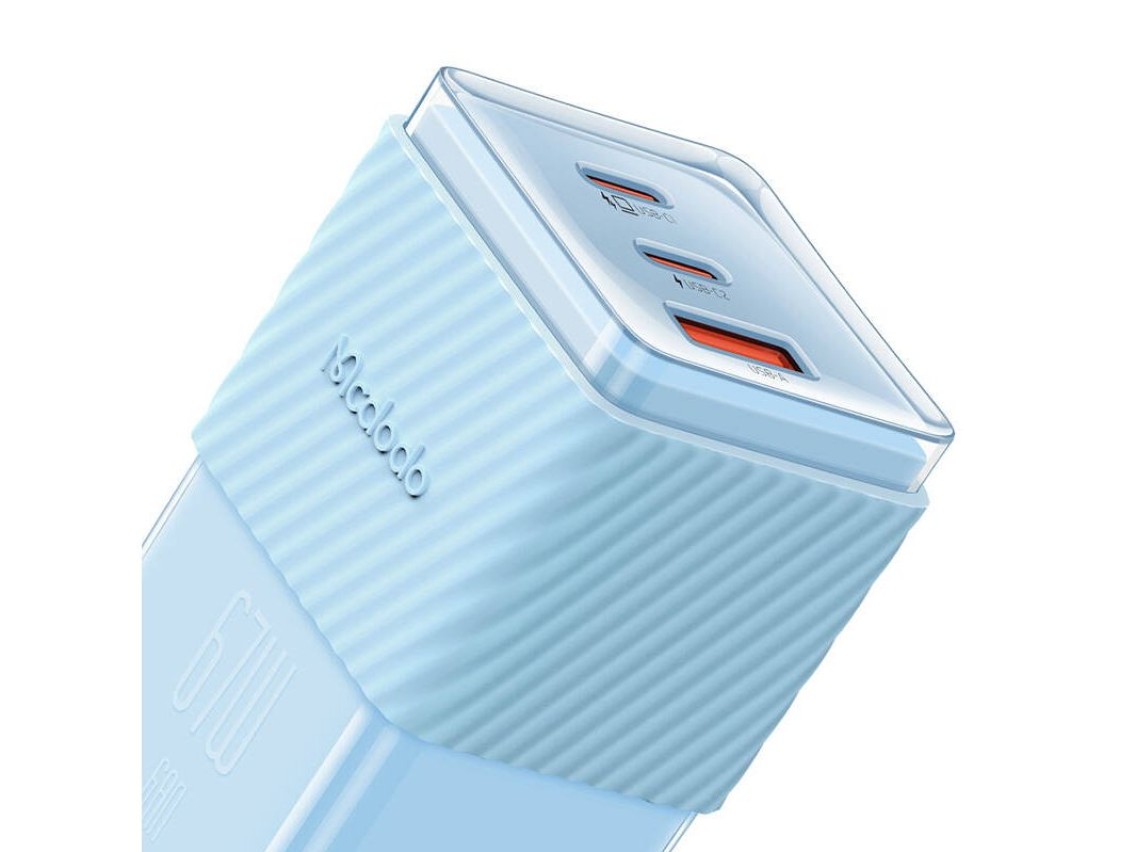Carregador de rede GaN 67W Mcdodo CH-1503 2x USB-C, USB-A (azul)