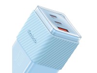 Carregador de rede GaN 67W Mcdodo CH-1503 2x USB-C, USB-A (azul) Carregador de rede GaN 67W Mcdodo CH-1503 2x USB-C, USB-A (azul)