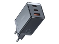 Cargador de pared Mcdodo CH-1541 GaN, 2 puertos USB-C, 1 puerto USB, 67 W (negro)