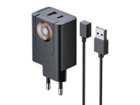 Carregador USB-C+A 2 em 1 McDodo CH-3700 30 W, preto