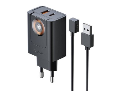 Carregador USB-C+A 2 em 1 McDodo CH-3700 30 W, preto Carregador USB-C+A 2 em 1 McDodo CH-3700 30 W, preto