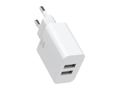 Dual USB charger Mcdodo CH-6720 (EU) Lightning 1m Travel set (white) Dual USB charger Mcdodo CH-6720 (EU) Lightning 1m Travel set (white)