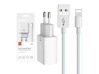 Cargador USB doble Mcdodo CH-6720 (UE) Lightning 1 m, set de viaje (blanco) Cargador USB doble Mcdodo CH-6720 (UE) Lightning 1 m, set de viaje (blanco)