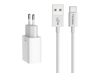 Mcdodo USB Dual Charger CH-6721 (EU) Type-C 1m Travel set (white) Mcdodo USB Dual Charger CH-6721 (EU) Type-C 1m Travel set (white)