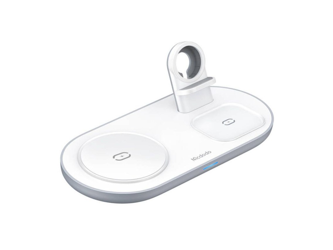 Carregador sem fio Mcdodo CH-7060 3 em 1 15 W (celular/TWS/Apple Watch) (branco)