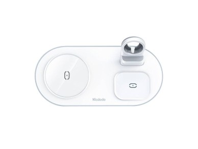 Wireless Charger Mcdodo CH-7060 3 in 1 15W (mobile/TWS/Apple watch) (white) Wireless Charger Mcdodo CH-7060 3 in 1 15W (mobile/TWS/Apple watch) (white)