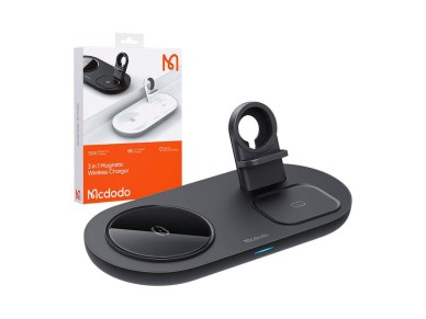 Wireless Charger Mcdodo CH-7061 3 in 1 15W (mobile/TWS/Apple watch) (black) Wireless Charger Mcdodo CH-7061 3 in 1 15W (mobile/TWS/Apple watch) (black)