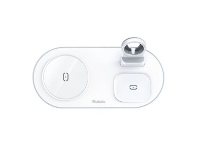 Wireless Charger Mcdodo CH-7062 3 in 1 15W (mobile/TWS/Apple watch) (white) Wireless Charger Mcdodo CH-7062 3 in 1 15W (mobile/TWS/Apple watch) (white)