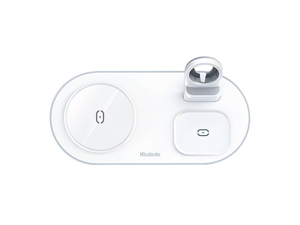 Cargador inalámbrico Mcdodo CH-7062 3 en 1 de 15 W (móvil/TWS/Apple Watch) (blanco)