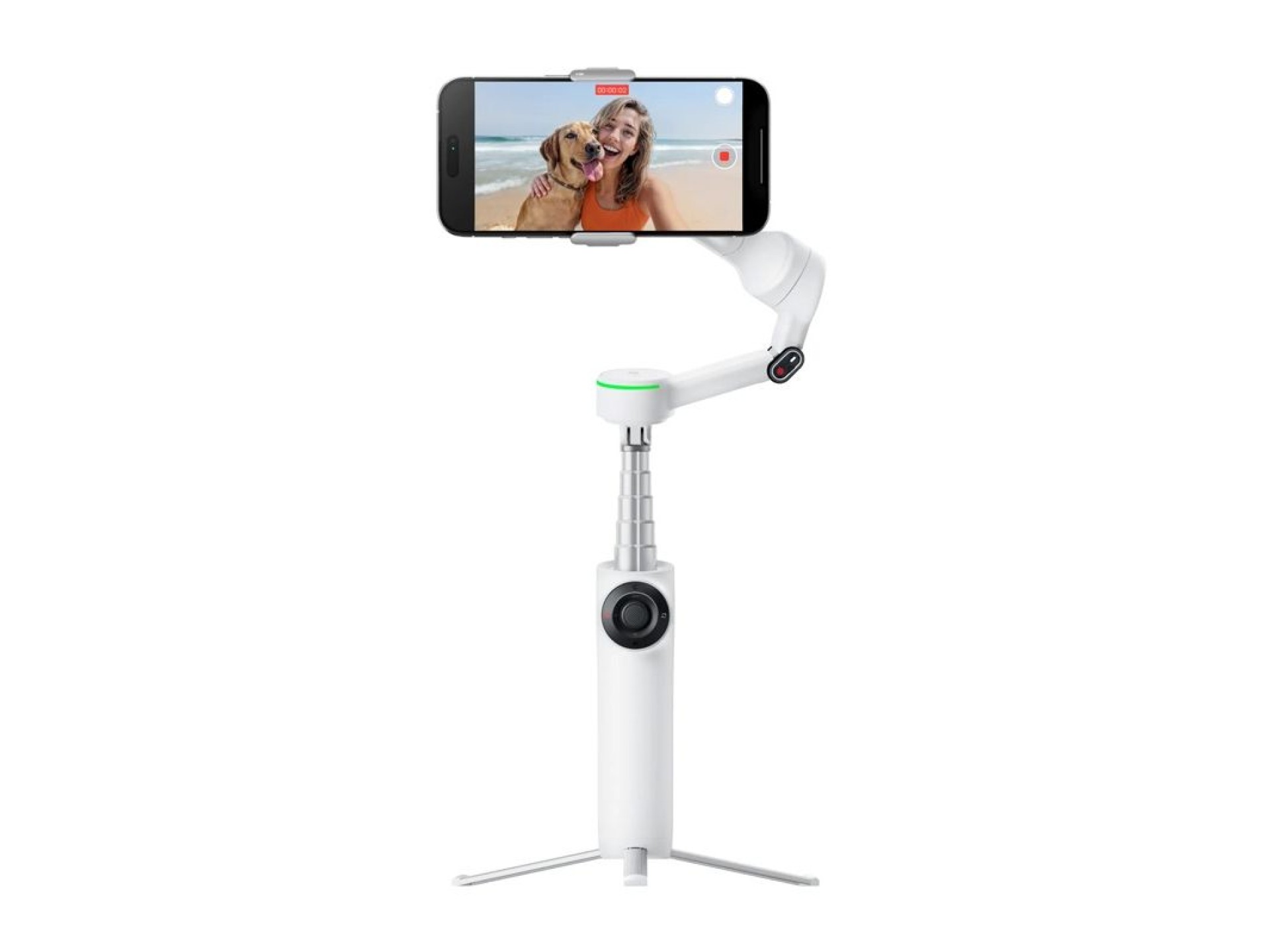 Paquete estabilizador con rastreador de IA Insta360 Flow 2 Pro (blanco)