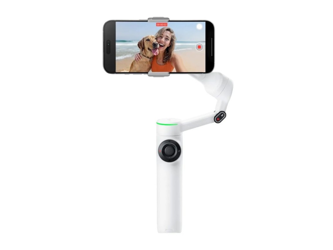 Paquete estabilizador con rastreador de IA Insta360 Flow 2 Pro (blanco)