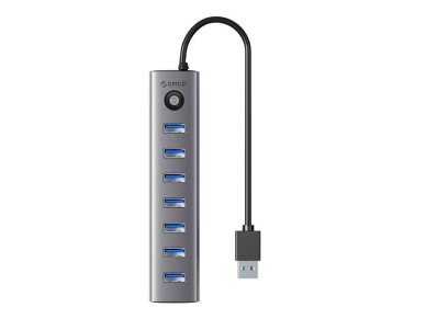Adaptador Orico CL7U USB-C para 7 portas USB 3.0 (cinza)