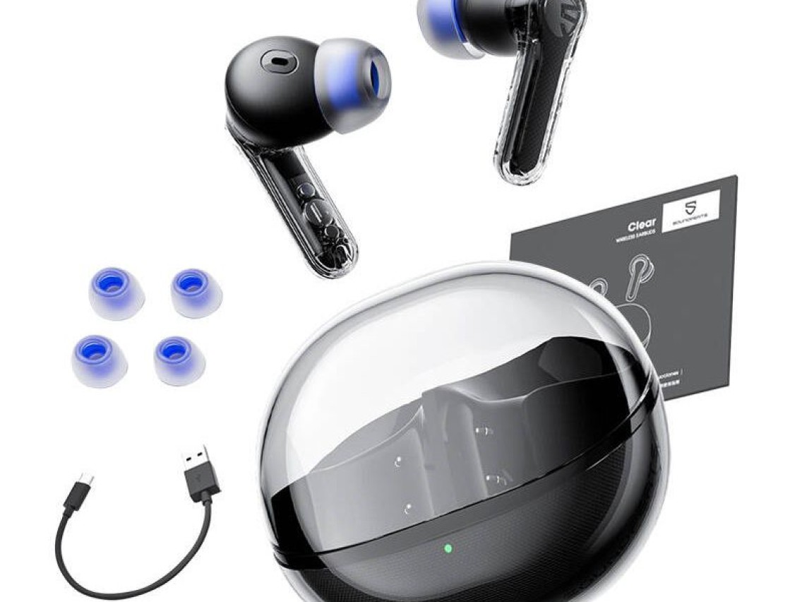 Fones de ouvido Soundpeats Clear (preto)