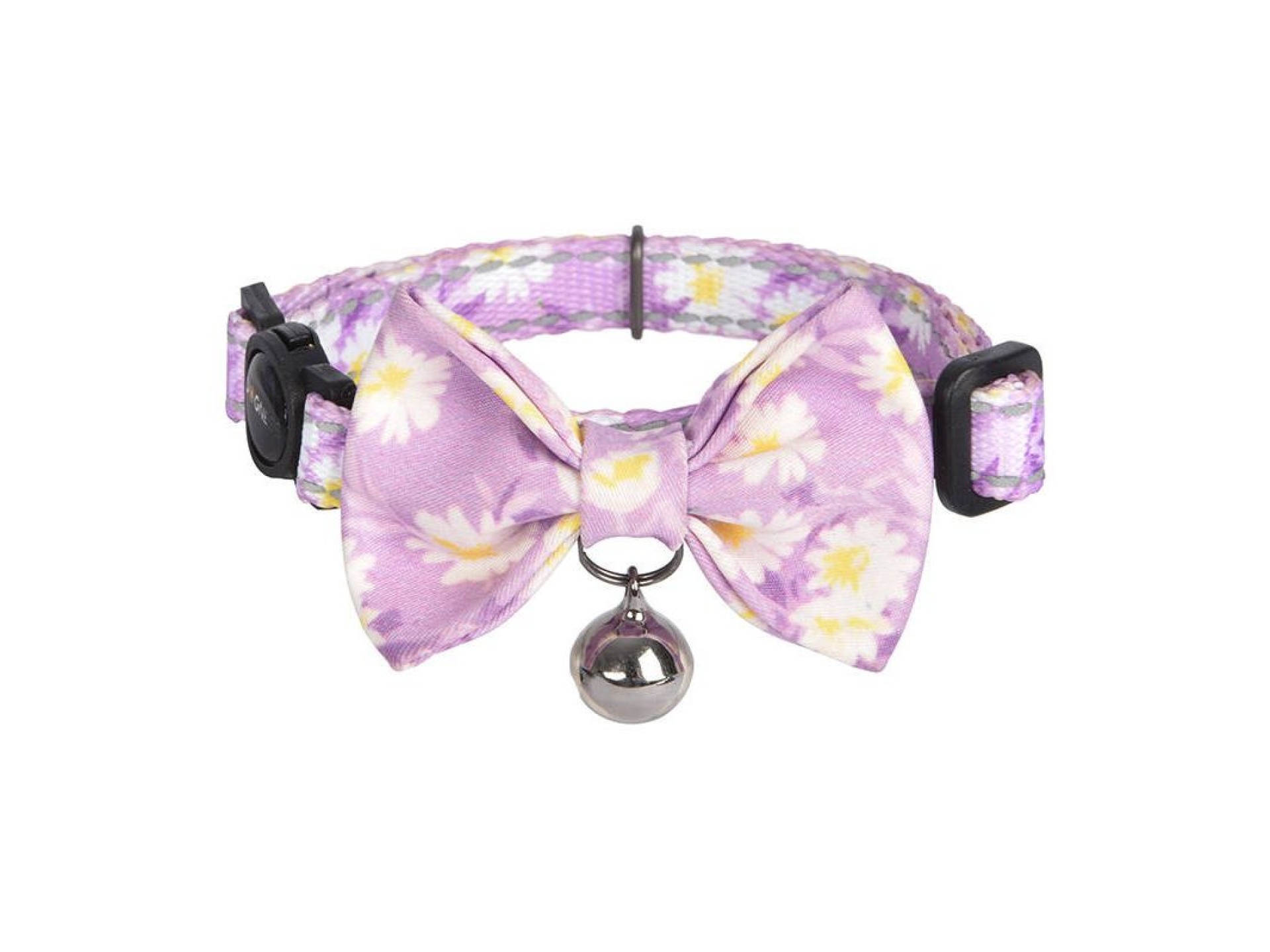 Conjunto de coleiras Dogness para gatos 2 peças (Roxo Calamus/Roxo Bolinhas)