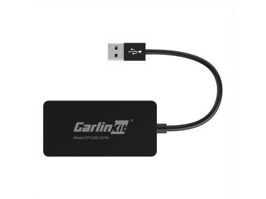 Adaptador sem fio Carlinkit CCPA para Apple CarPlay/Android Auto (preto)