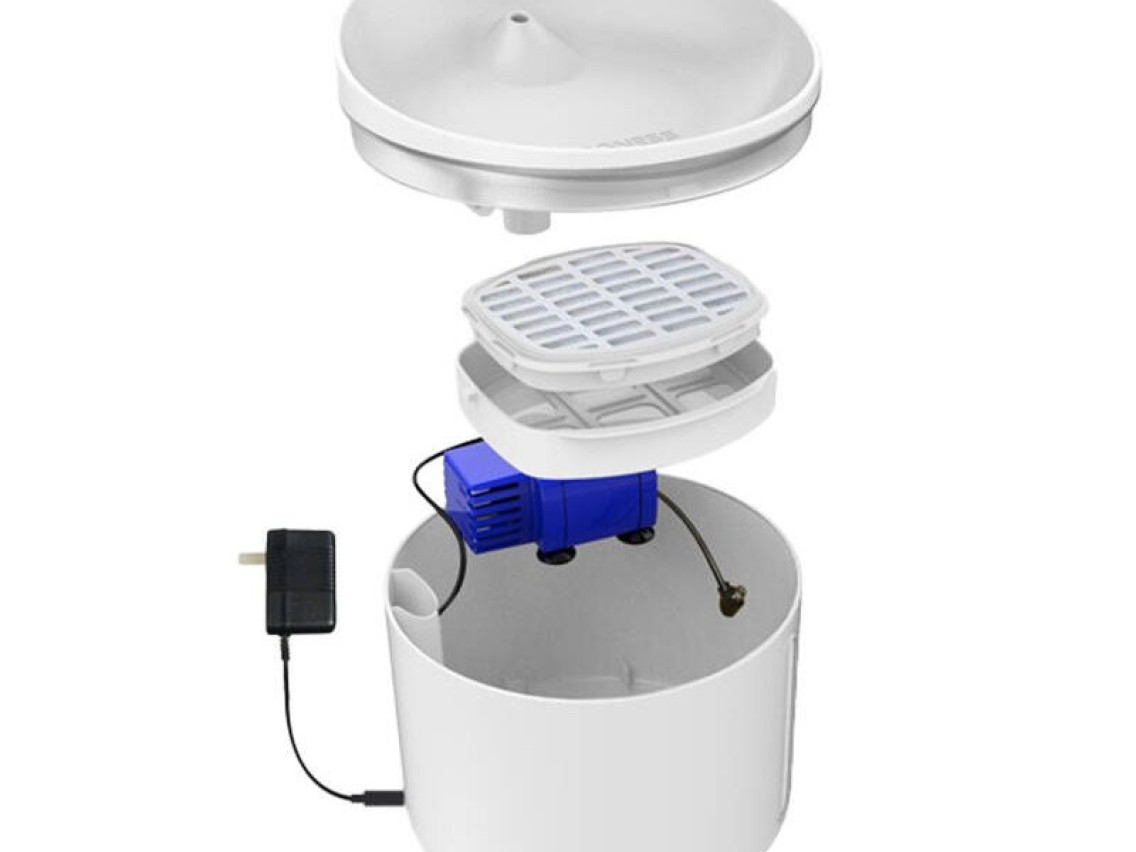 Fonte de água para animais de estimação 1l Dogness (branco)