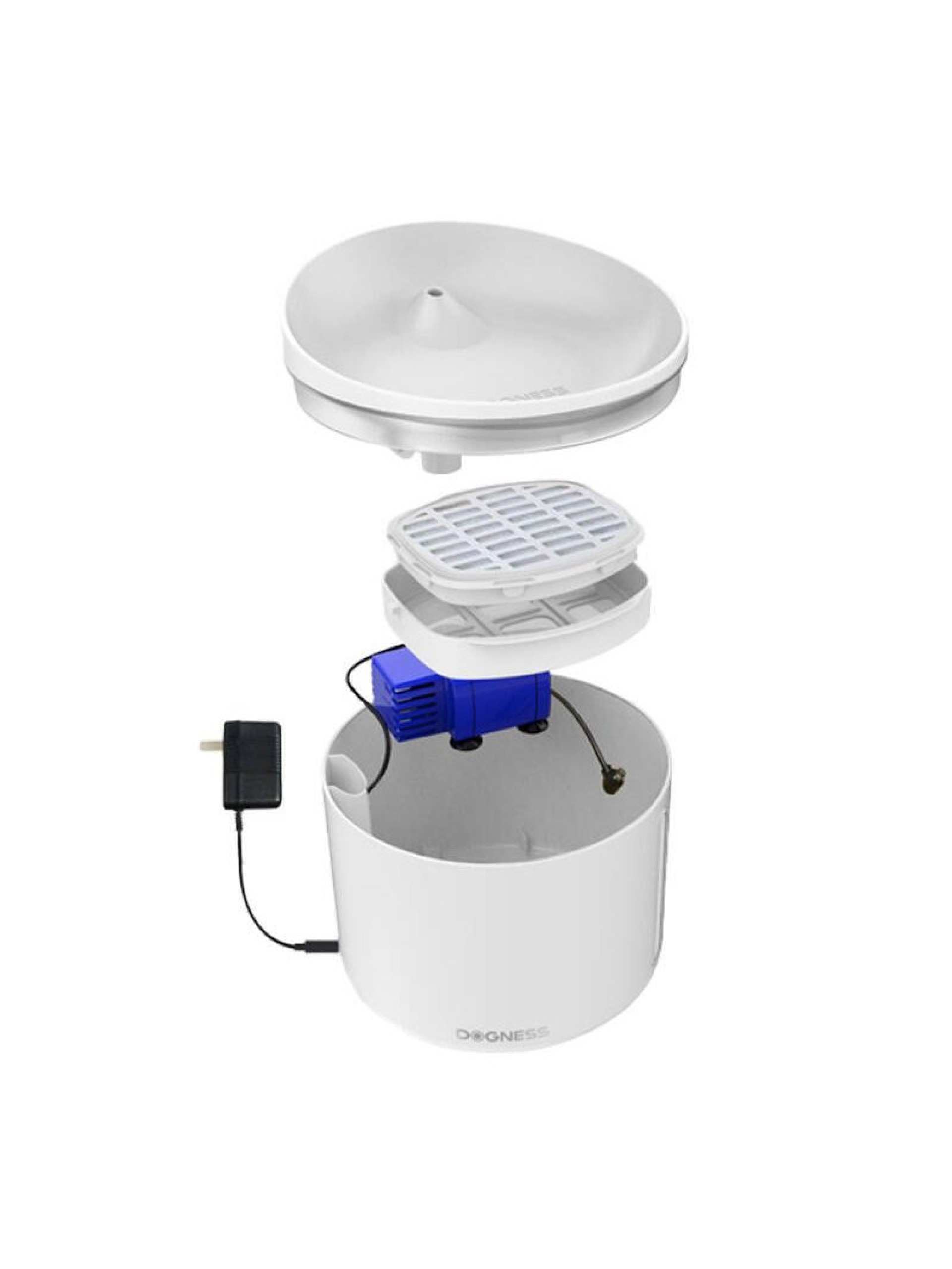 Fonte de água para animais de estimação 1l Dogness (branco)