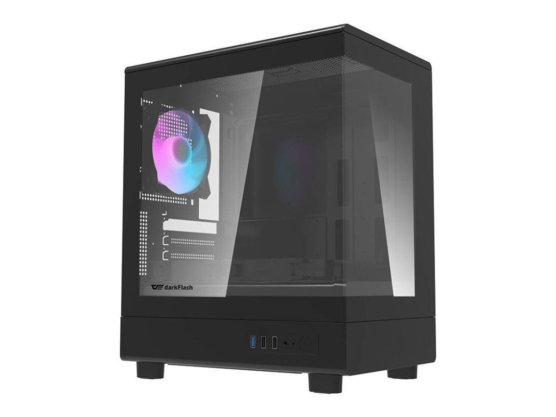Gabinete Darkflash DB330M + 3 ventoinhas aRGB (preto)