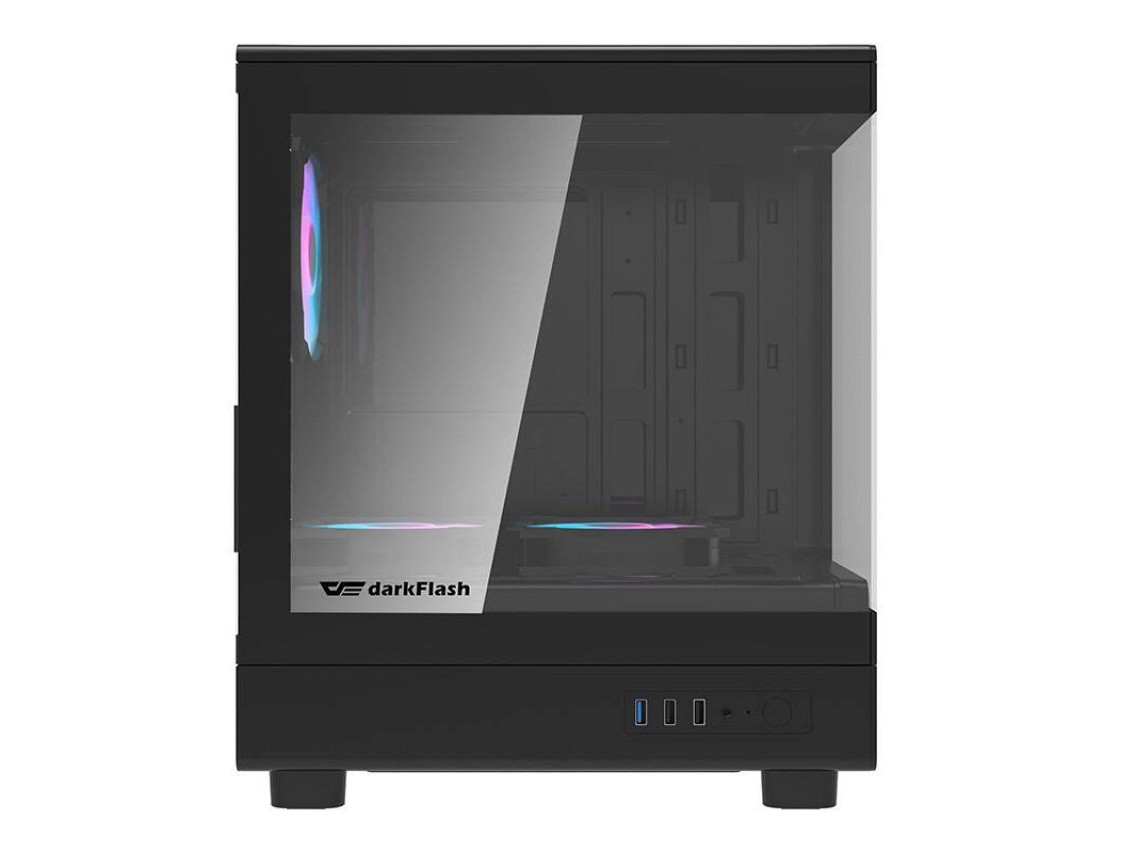 Gabinete Darkflash DB330M + 3 ventoinhas aRGB (preto)