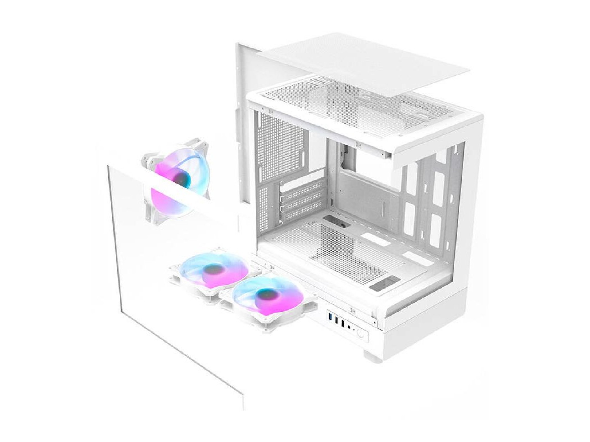 Gabinete Darkflash DB330M (branco) + 3 ventoinhas ARGB