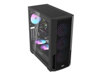 Gabinete para computador Darkflash DF2100 + 4 ventoinhas ARGB (preto)