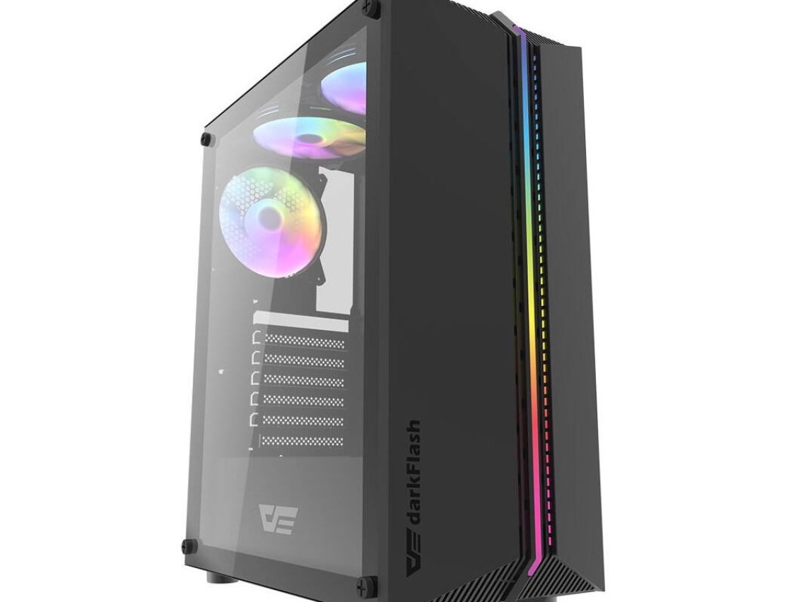 Darkflash DK151 LED computer case (black) + 3 RGB fans