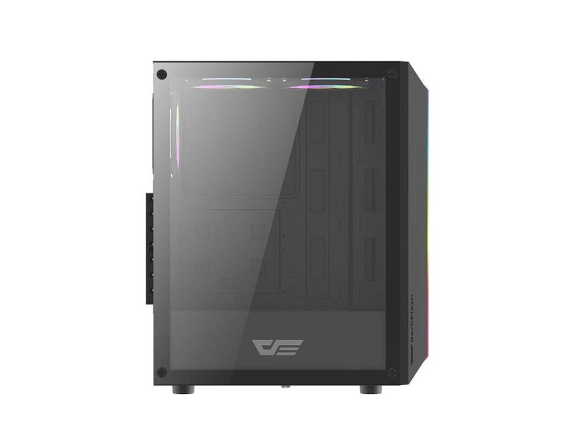 Gabinete para computador Darkflash DK151 LED (preto) + 3 ventoinhas RGB