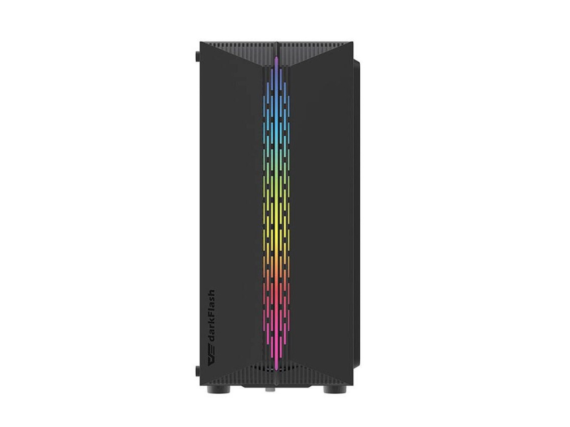 Gabinete para computador Darkflash DK151 LED (preto) + 3 ventoinhas RGB