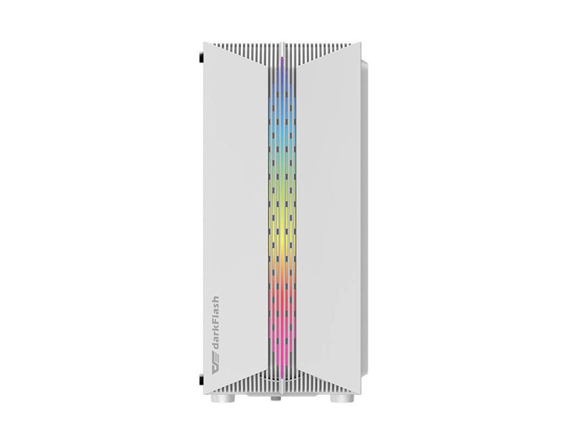 Gabinete para computador Darkflash DK151 LED (branco) + 3 ventoinhas RGB