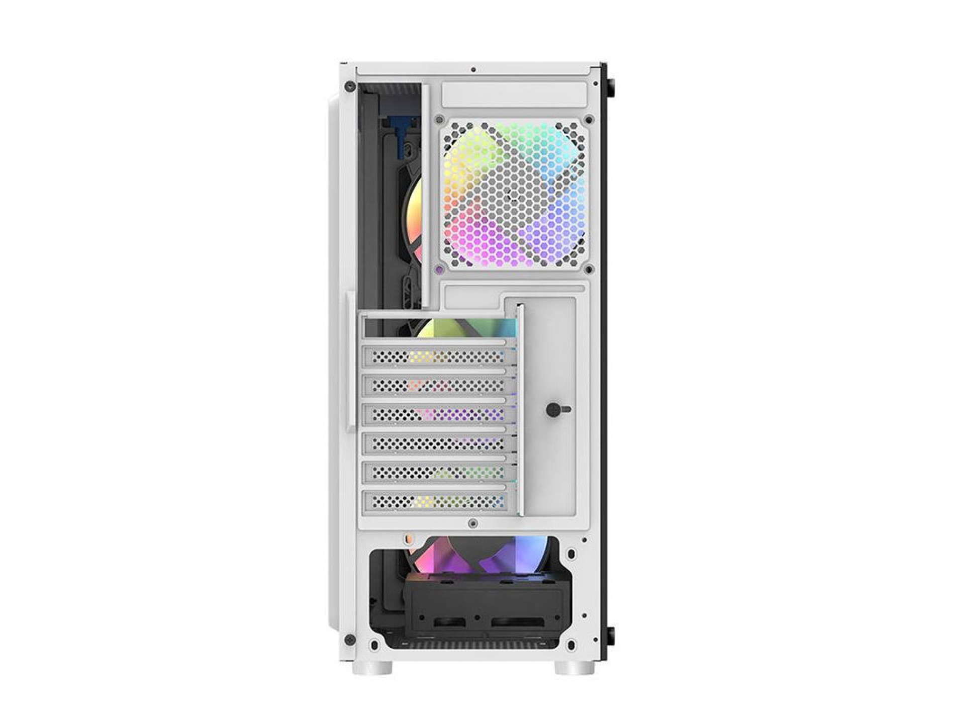 Gabinete para computador Darkflash DK151 LED (branco) + 3 ventoinhas RGB