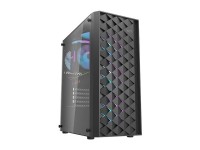 Gabinete Darkflash DK351 (preto) + 4 ventoinhas RGB