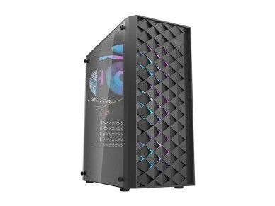 Gabinete Darkflash DK351 (preto) + 4 ventoinhas RGB